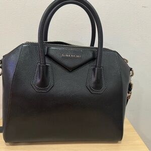 Givenchy Black Antigona Small Leather Satchel